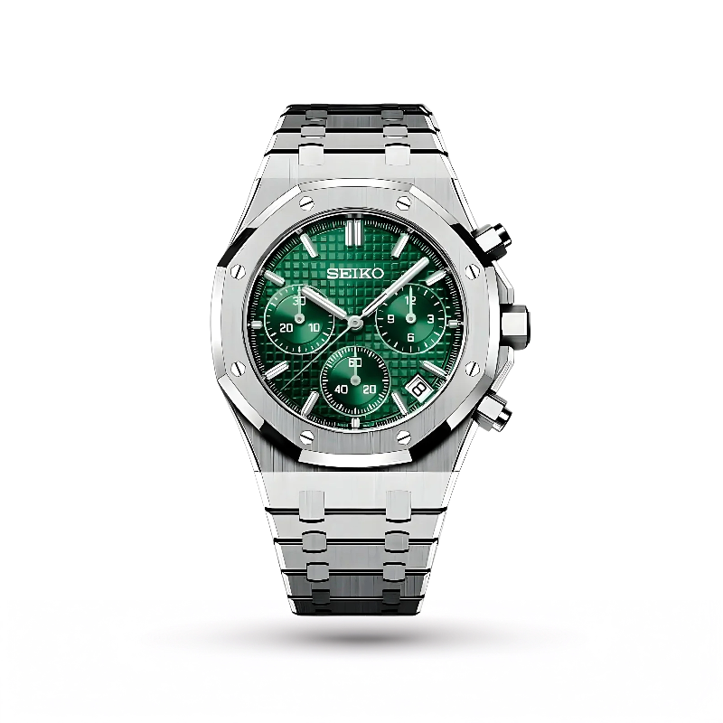 SEIKO MOD | ROYAL OAK| SILVER | ELEGANCE GREEN INDEX DIAL