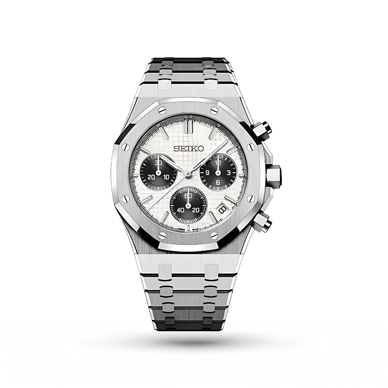 SEIKO MOD | ROYAL OAK | SILVER | WHITE INDEX DIAL