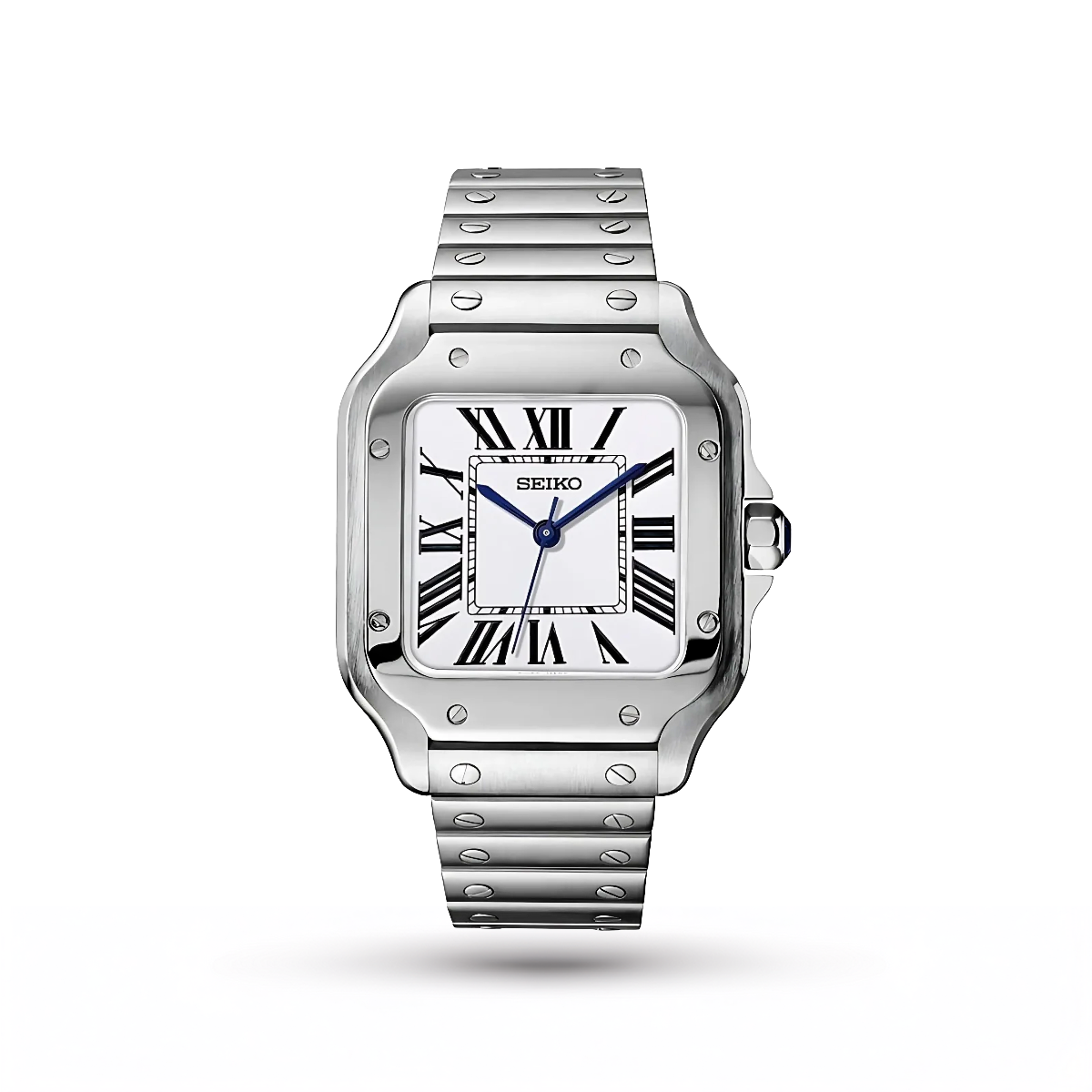SEIKO MOD | SANTOS | SILVER | WHITE ROMAN DIAL
