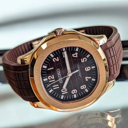 SEIKO MOD | AQUANAUT| BROWN | BROWN NUMARIC DIAL