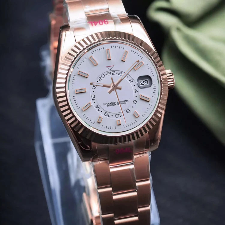 SEIKO MOD | SKY DWELLER DATE | ROSE GOLD | WHITE INDEX DIAL