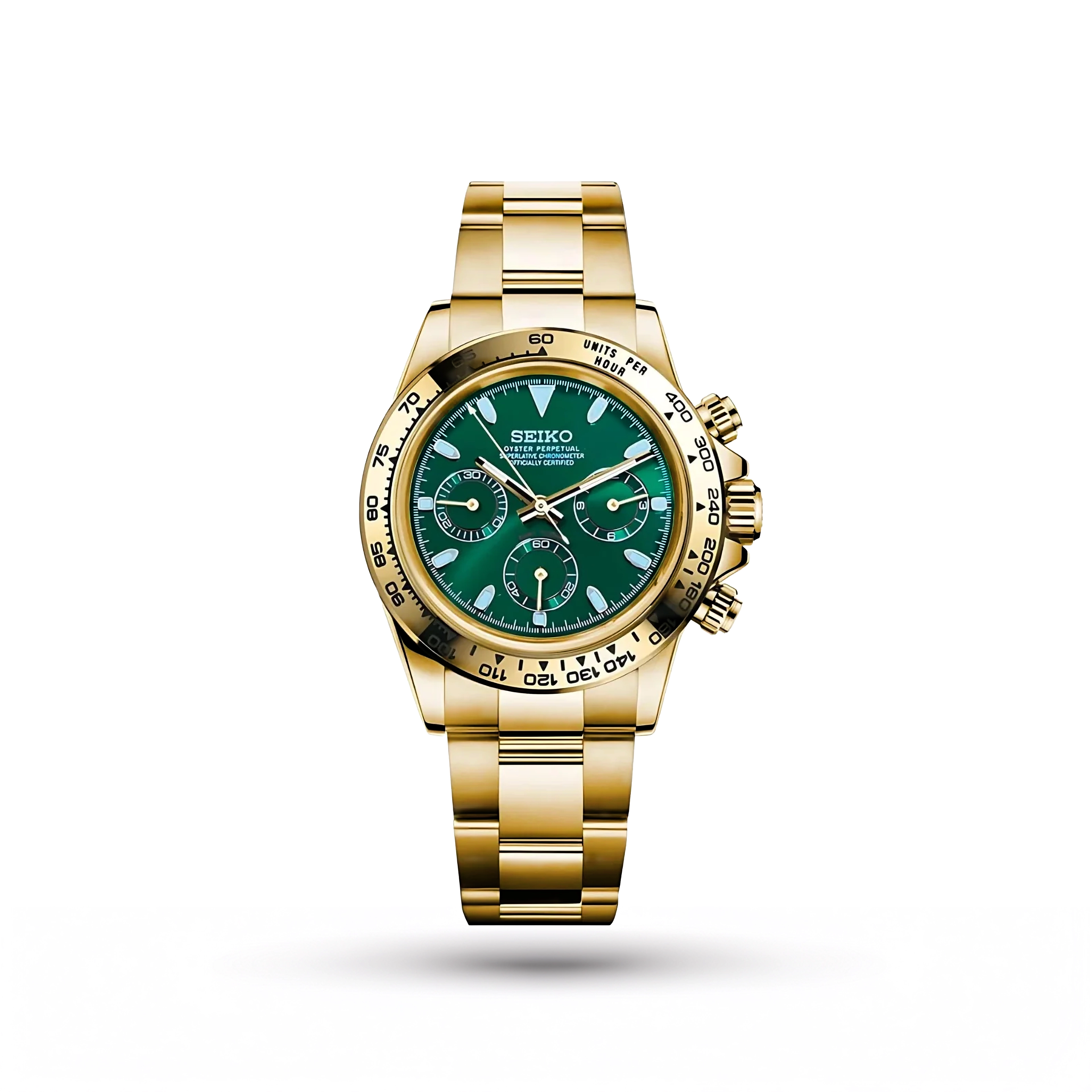 SEIKO MOD | DAYTONA | GOLDEN | GREEN DIAL