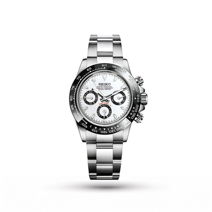 SEIKO MOD | DAYTONA PANDA | SILVER WHITE