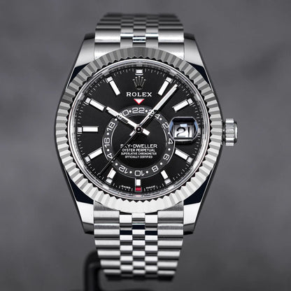 SEIKO MOD | SKY DWELLER DATE JUST | SILVER | BLACK INDEX DIAL