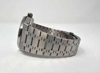 SEIKO MOD | ROYAL OAK | SILVER | BLACK INDEX DIAL