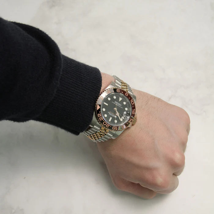 SEIKO MOD | ROOT BEAR GMT MASTER | TWO TONE | BLACK DIAL