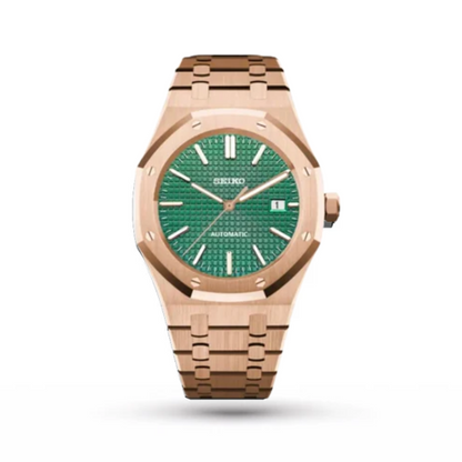 SEIKO MOD | ROYAL OAK | ROSE GOLD | GREEN INDEX DIAL