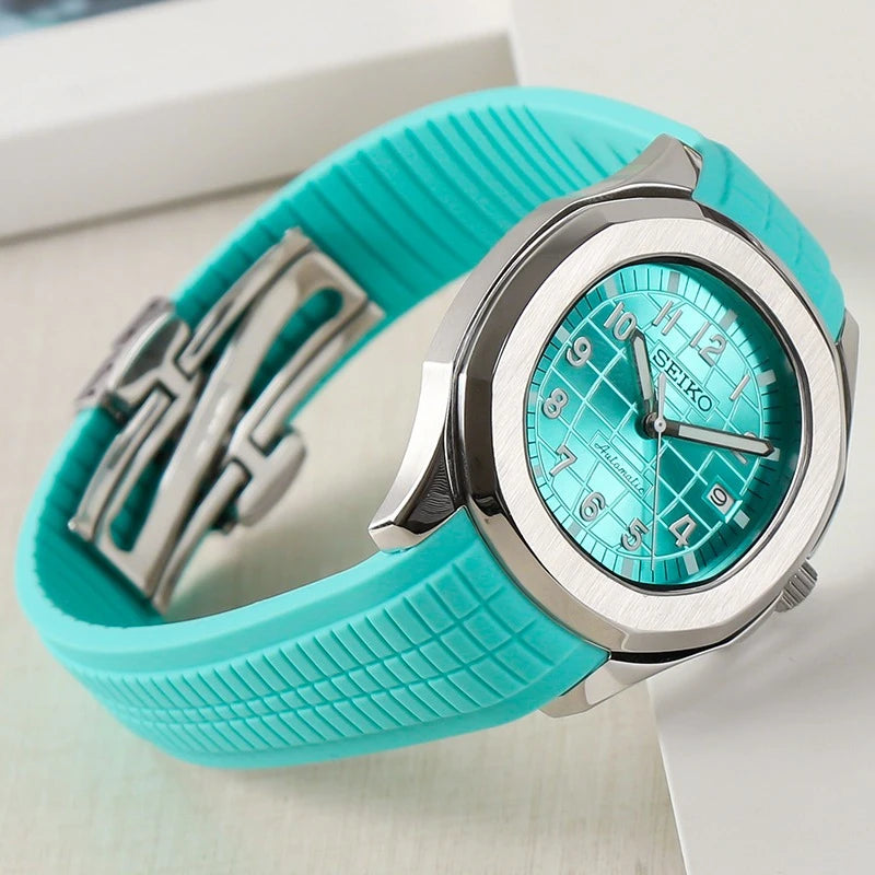 SEIKO MOD | AQUANAUT| TIFFANY BLUE | TIFFANY BLUE NUMARIC DIAL
