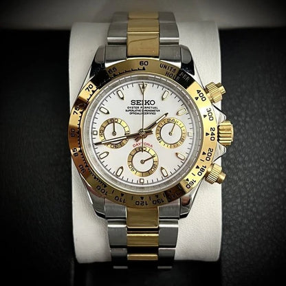 SEIKO MOD | DAYTONA | TWO TONE | WHITE INDEX DIAL