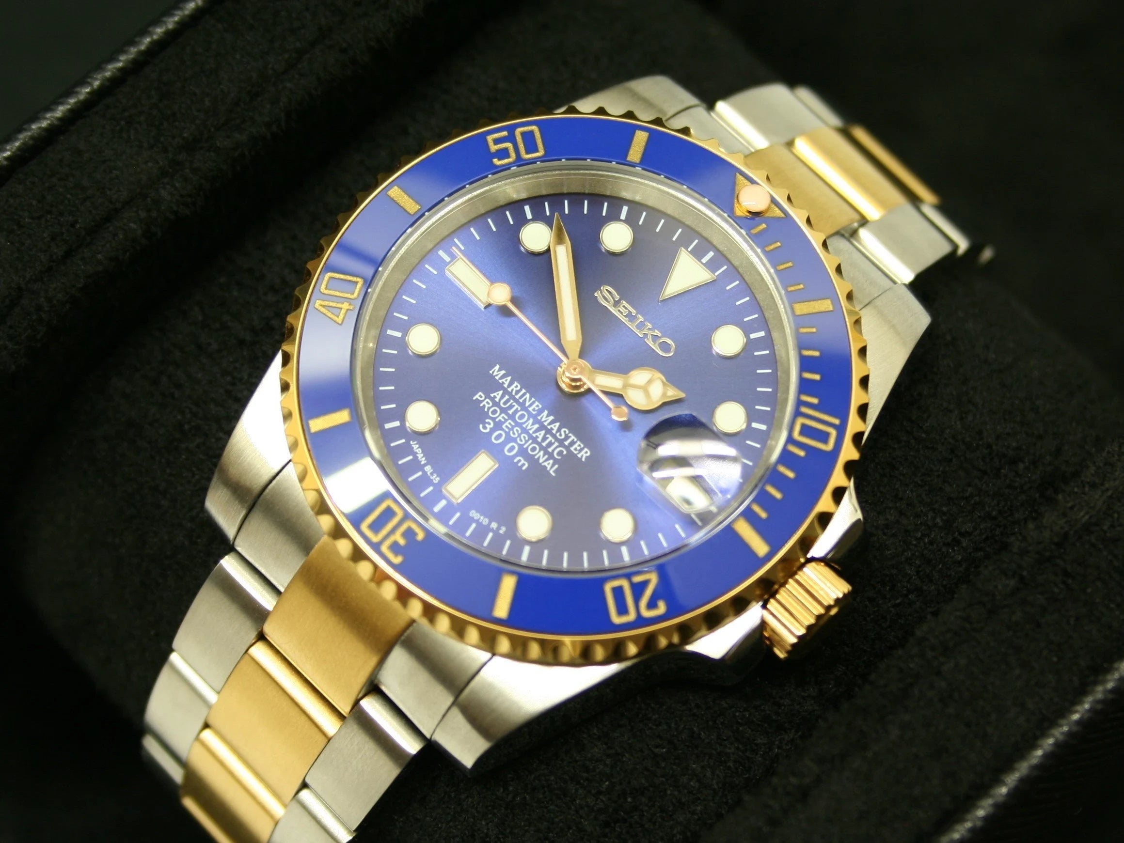 SEIKO MOD | SUBMARINER MASTER | TWO TONE | SEA BLUE DIAL