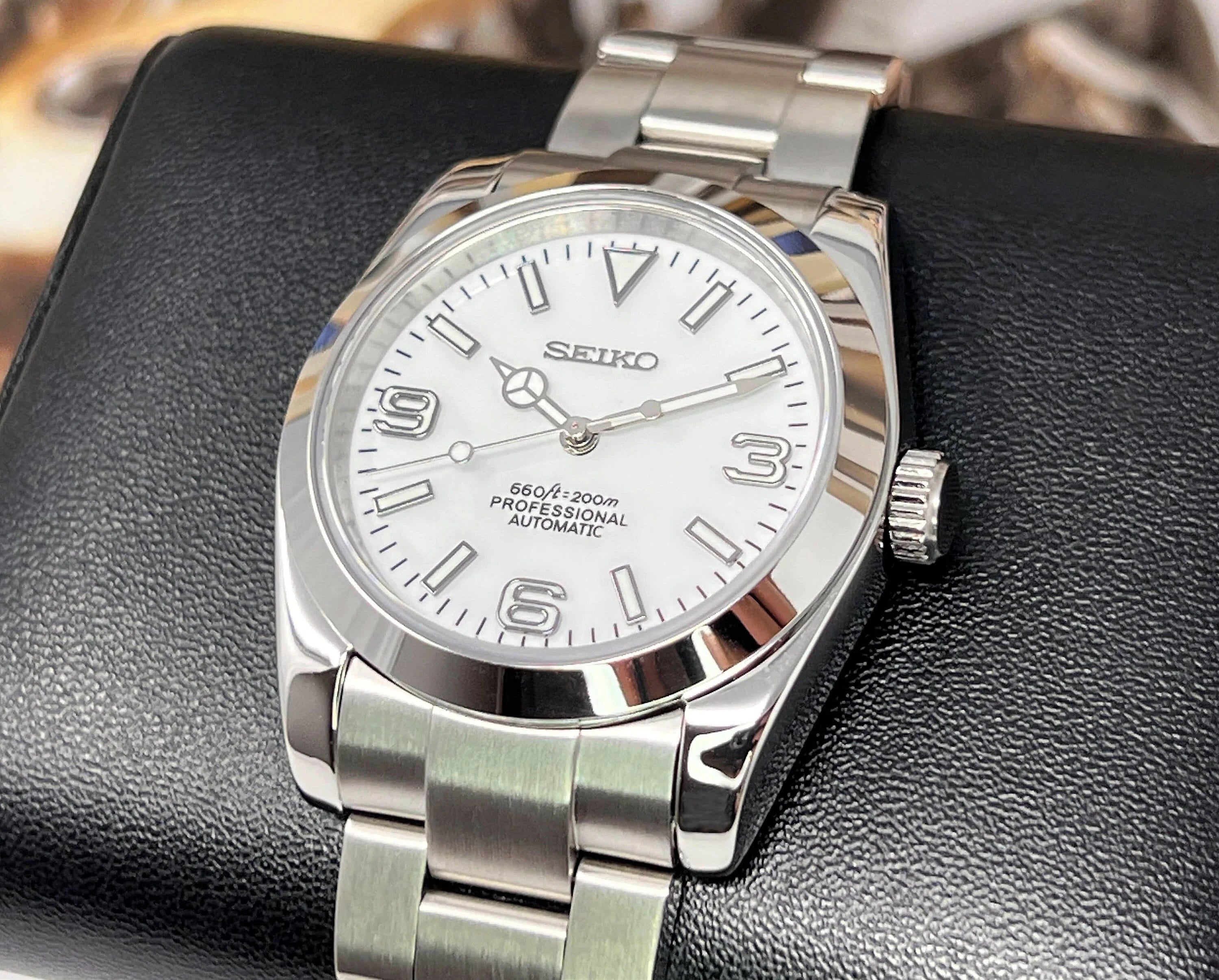 SEIKO MOD | EXPLORER OYSTER | SILVER | WHITE DIAL
