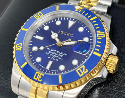 SEIKO MOD | SUBMARINER MASTER | TWO TONE | SEA BLUE DIAL
