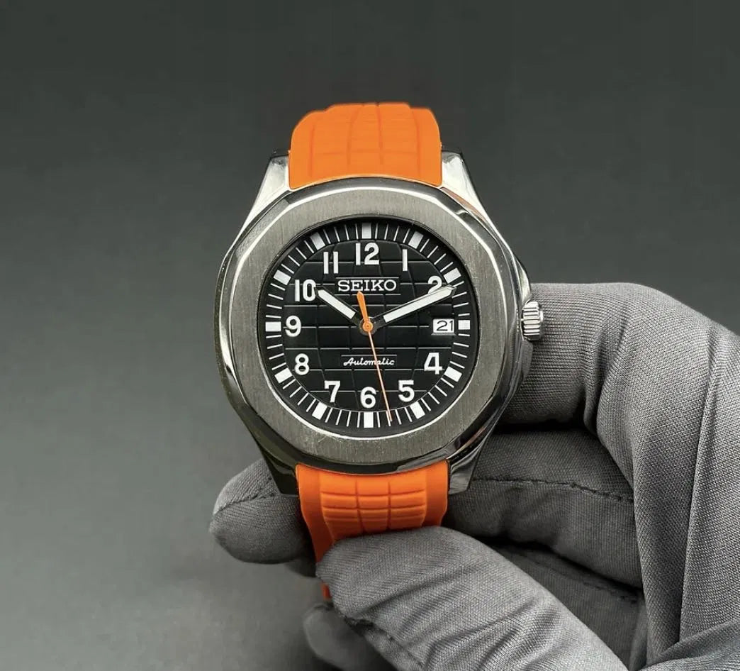 SEIKO MOD | AQUANAUT | ORANGE | BLACK NUMARIC DIAL