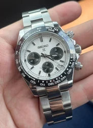 SEIKO MOD | DAYTONA  | SILVER  | WHITE INDEX DIAL