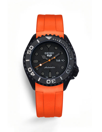 SEIKO 5 |SKX SUB SPORT BLACKOUT | ORANGE RUBBER