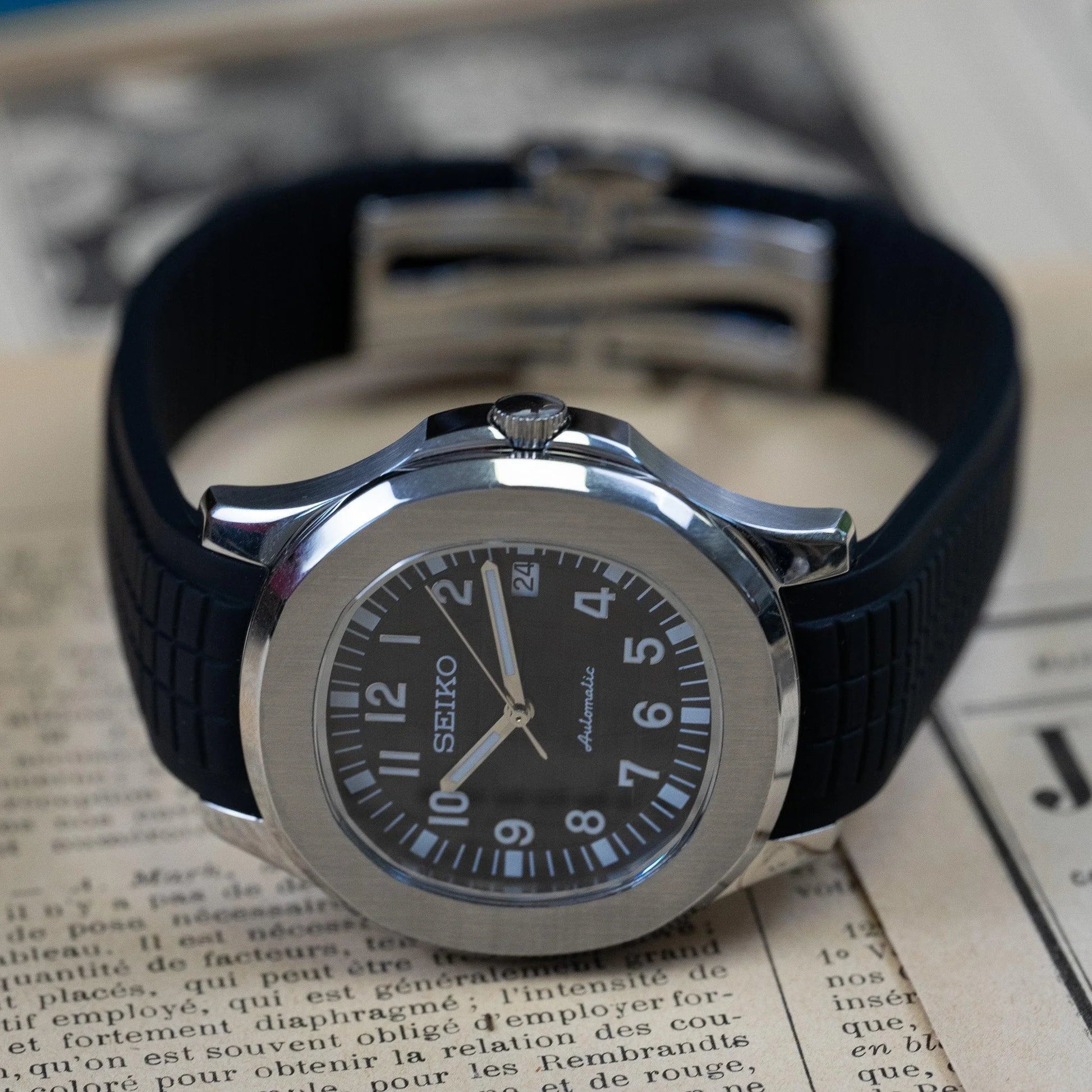 SEIKO MOD | AQUANAUT | BLACK | BLACK DIAL