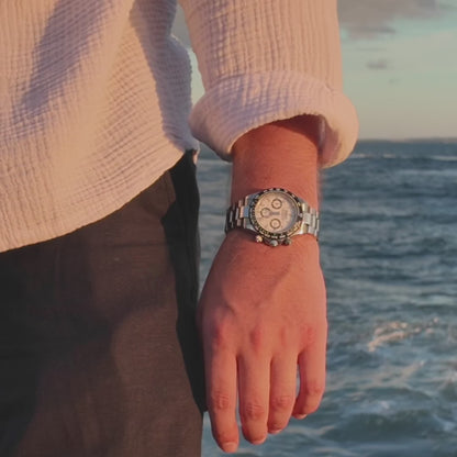 SEIKO MOD | DAYTONA PANDA | SILVER WHITE