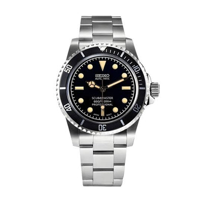 SEIKO MOD | SCUBA MASTER | SILVER | BLACK INDEX DIAL