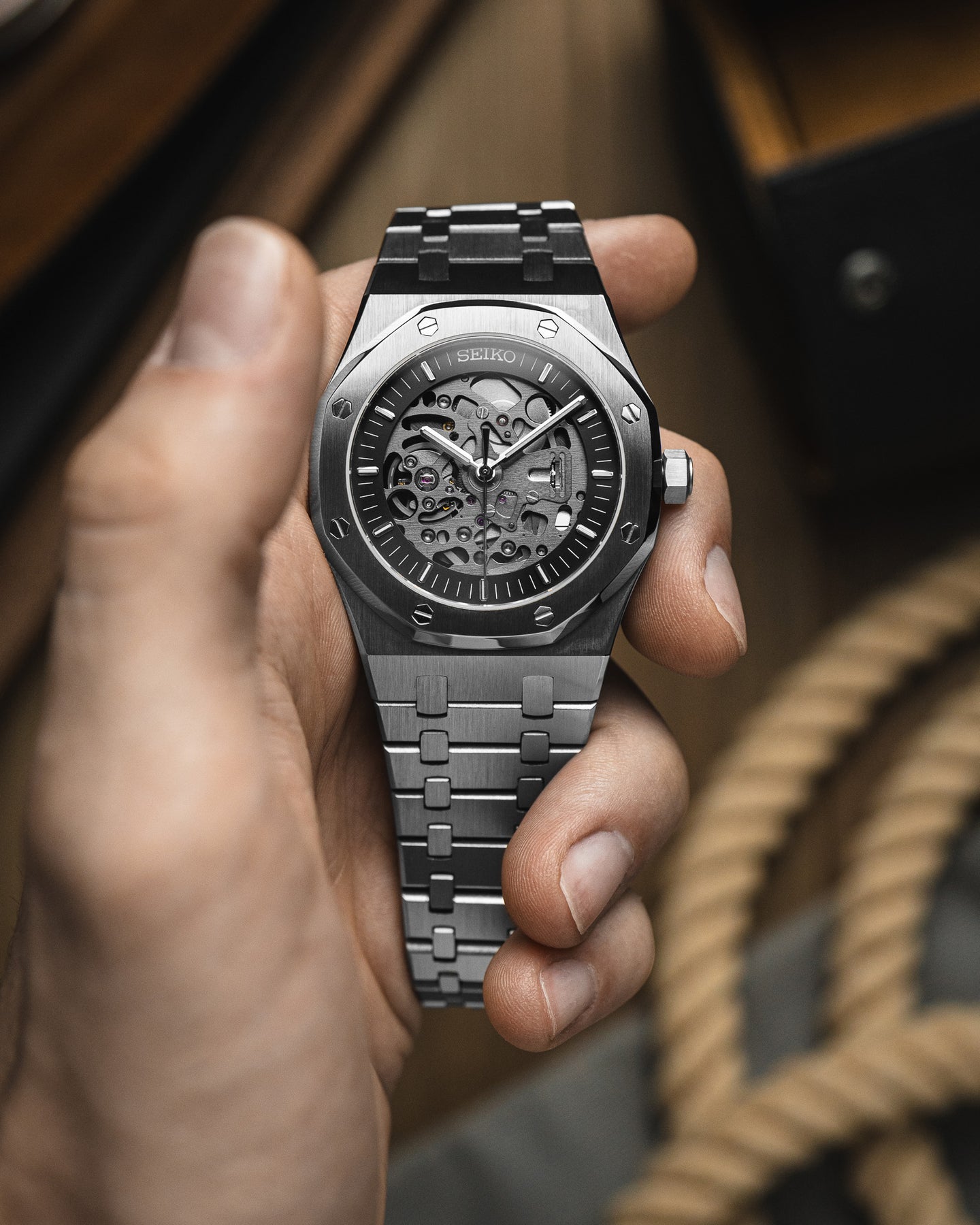 Royal Seikoak Frosted Skeleton