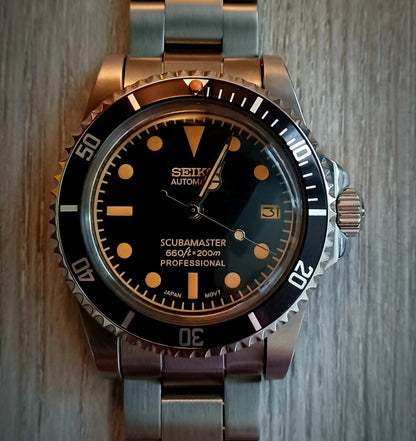 SEIKO MOD | SCUBA MASTER | SILVER | BLACK INDEX DIAL