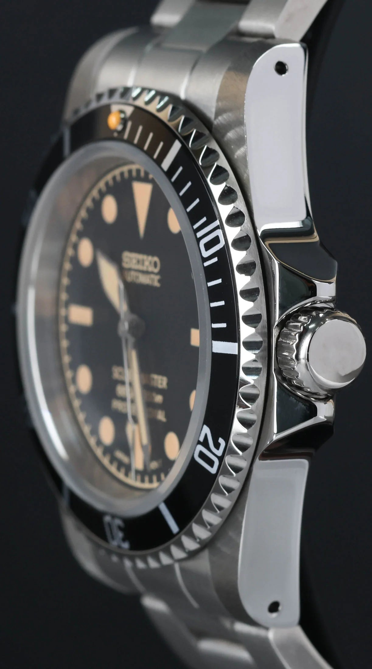 SEIKO MOD | SCUBA MASTER | SILVER | BLACK INDEX DIAL