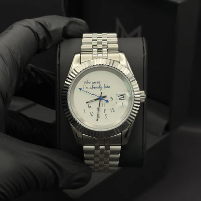 SEIKO MOD | DATE JUST | SILVER | WHITE WHO CARES DIAL