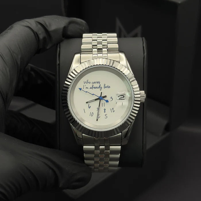 SEIKO MOD | DATE JUST | SILVER | WHITE WHO CARES DIAL