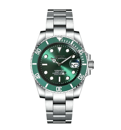 SEIKO MOD | SUBMARINER HULK | SILVER | GREEN DIAL