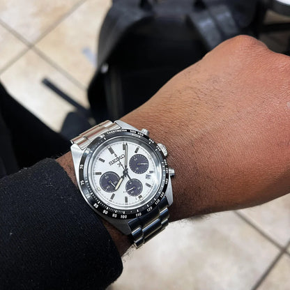 SEIKO MOD | DAYTONA  | SILVER  | WHITE INDEX DIAL
