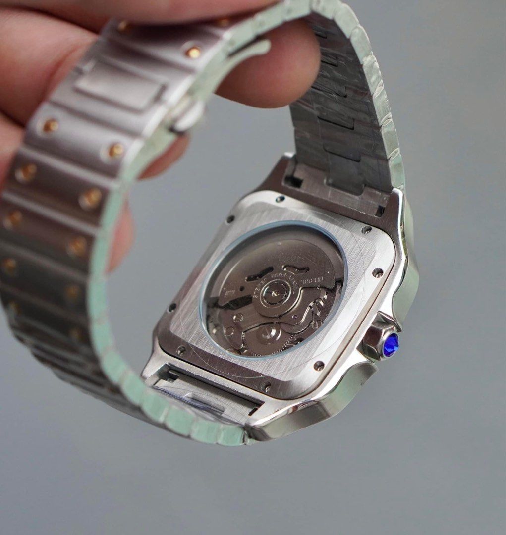 SEIKO MOD |SANTOS |GOLDEN TWO TONE | WHITE ROMAN DIAL